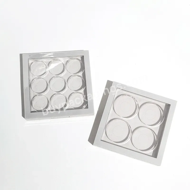 Empty Plastic Transparent Eye Shadow Round 9pans 4pans Square Empty Rectangle Clear Eyeshadow Palette