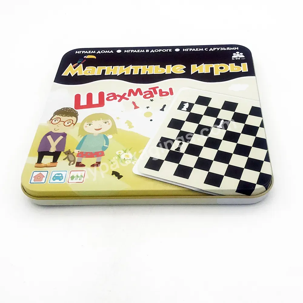 Empty Rectangle Kid Chess Game Plain Gift Tin Box - Buy Plain Gift Tin Box,Playing Cards Custom Design Tin Box,Card Rectangular Tin Box.