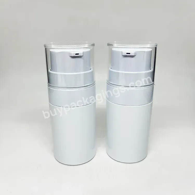 Empty Replacement Acrylic Airless Vacuum Pump Bottle Cream Lotion Bottle /15/30/50ml Anti Aging Refillable Airless Cream Jars