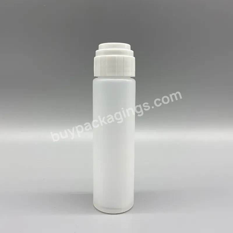 Empty Slim Clear 50ml Plastic Pe Felt Dauber Sponge Applicator Bottle With Cap