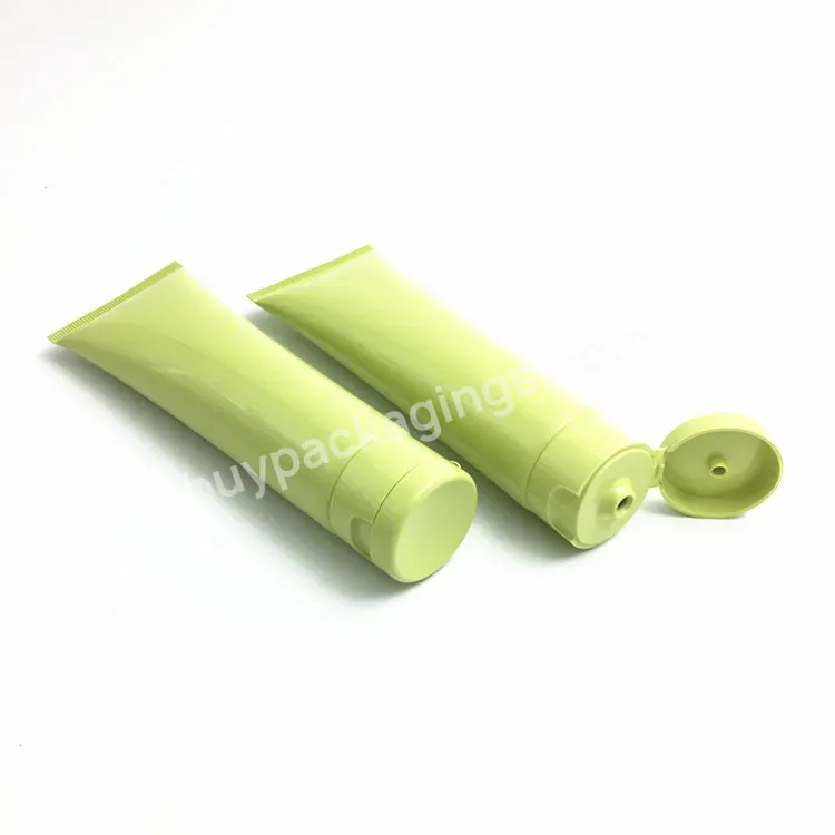 Empty Sugarcane 100ml Squeeze Cream Soft Plastic Cosmetic Tubes With Flip Cap