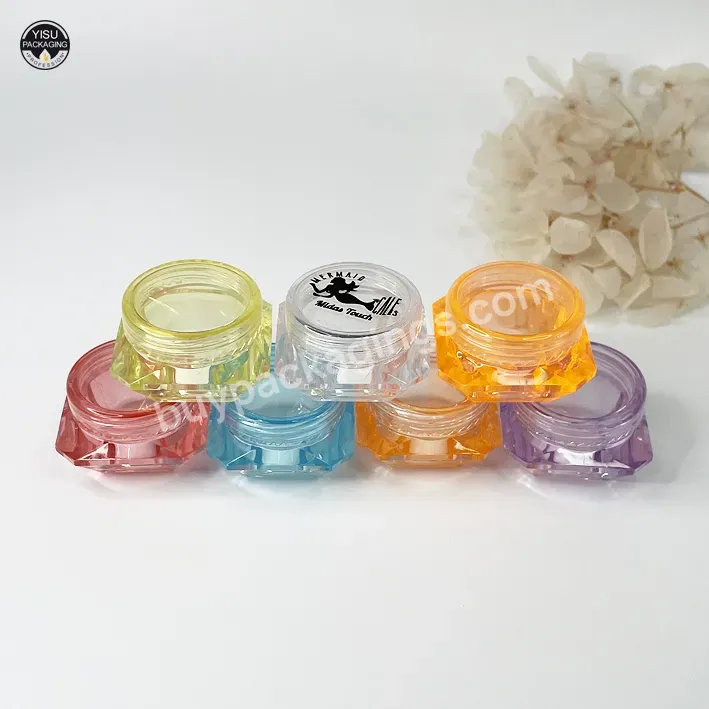 Empty Transparent Candy Food Storage Ps Plastic Jar In Bulk With Colorful Cosmetic Skin Jar