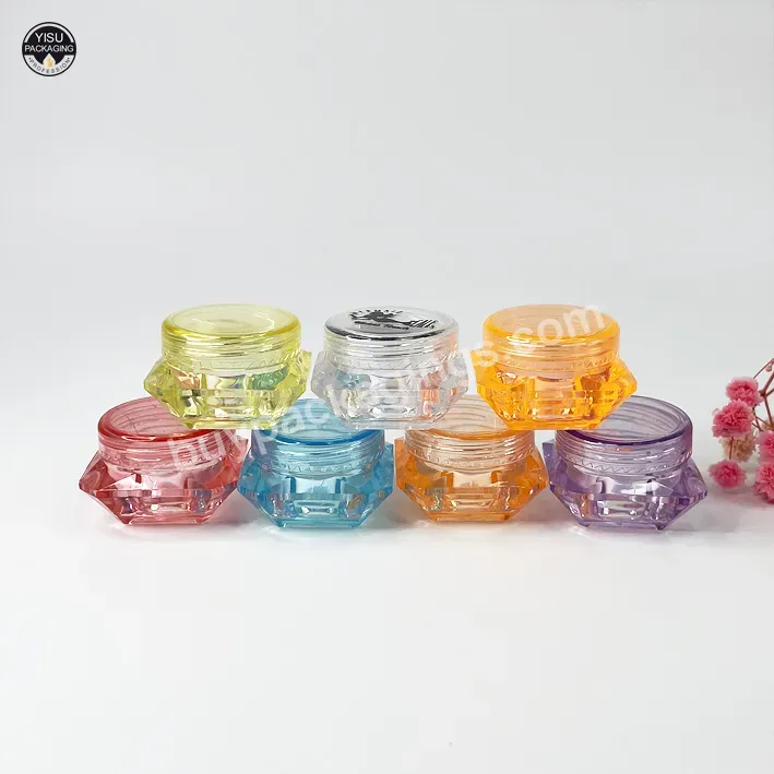 Empty Transparent Candy Food Storage Ps Plastic Jar In Bulk With Colorful Cosmetic Skin Jar