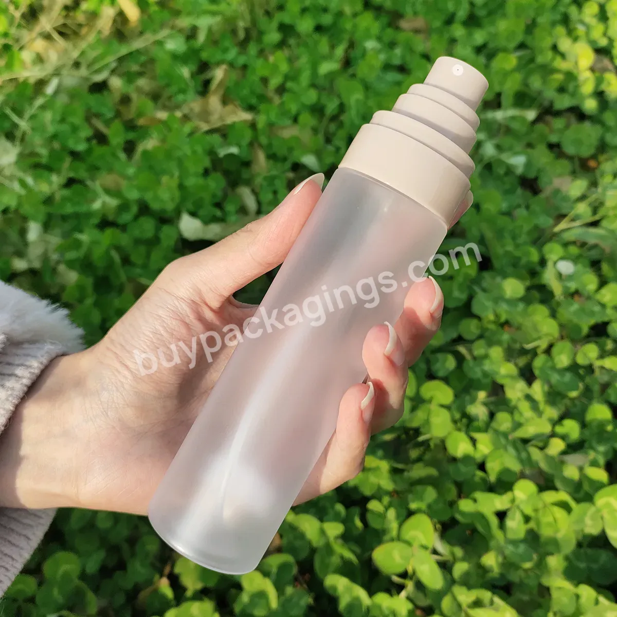 Empty Transparent Round With Black Plastic Screw Cap Spray Bottle 50ml 80ml 100ml 120ml Plastic Spray Bottles