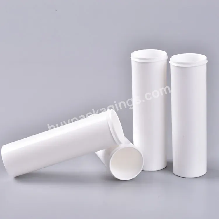 Empty Tube-type Small Container Amber Color Tube Bottle With Silica Gel Desiccant Caps Tubes For Effervescent Tablets