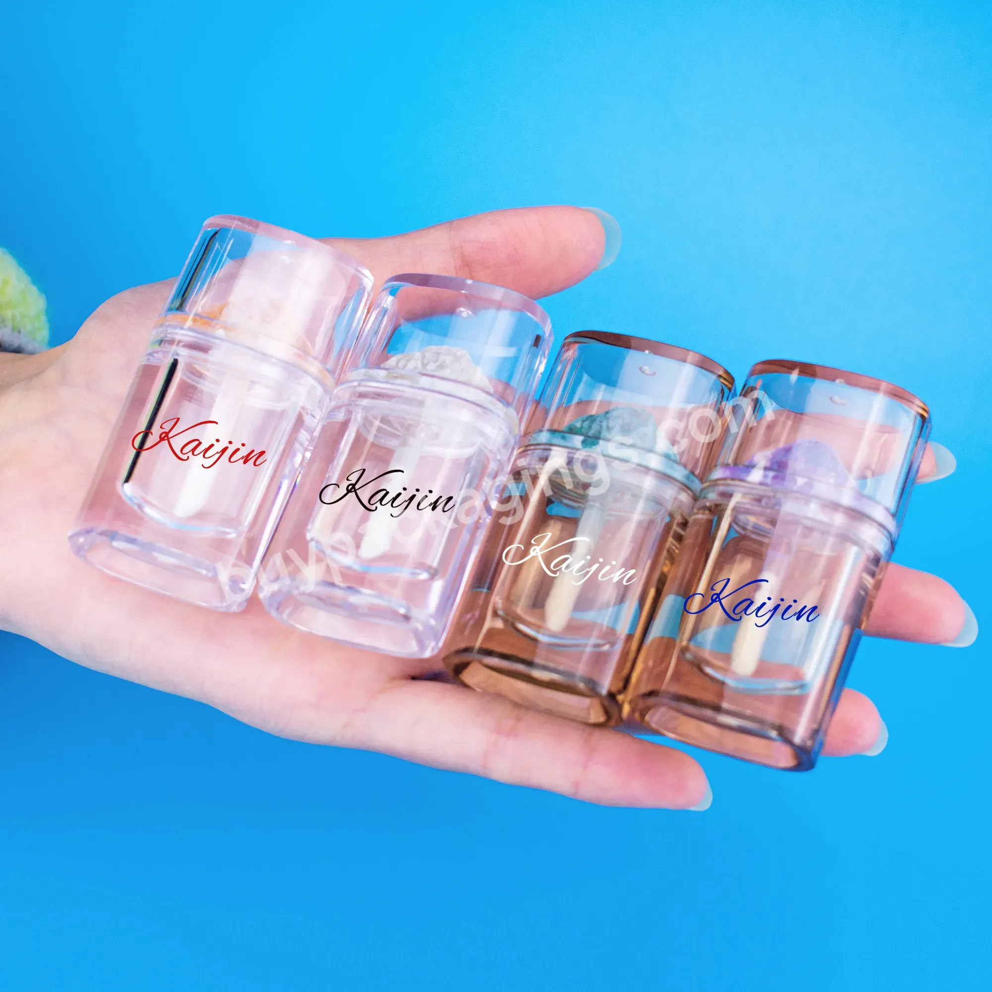 Empty Unique Ice Mountain Shape Lip Gloss Bottle Packaging Container Wand Tubes With Clear Brush