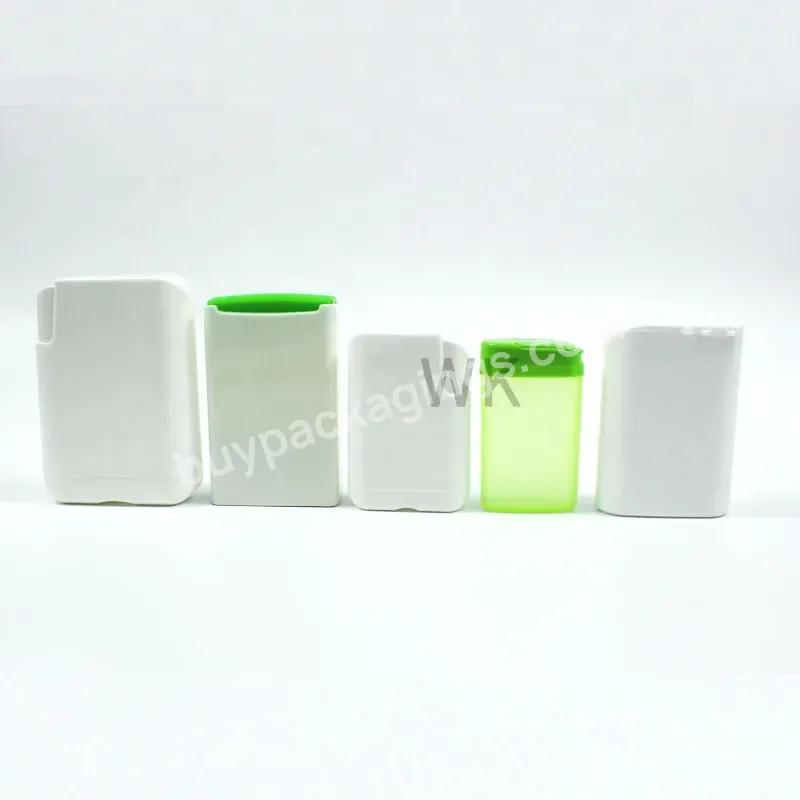 Empty White Hdpe Pp Pill Capsule Container Chewing Gum Bottle With Flip Top Cap Candy Portable Container Bottle