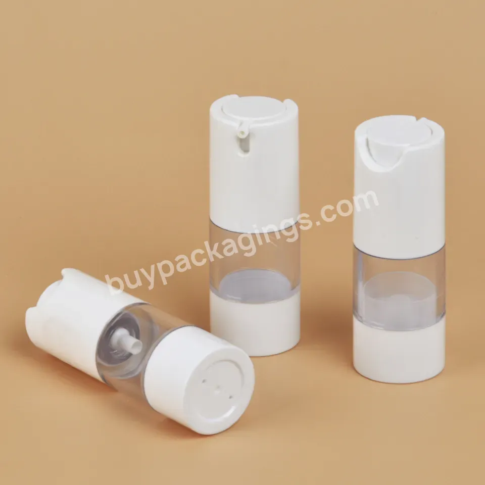 Empty White Pet 30ml 50ml Cosmetic Bottle Plastic Toner Serum Face Cream Airless Lotion Bottle