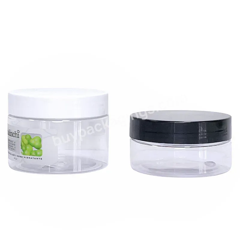 Empty Wholesale 5oz 6oz 8oz Plastic Scrub Cream Jar Body Butter Packaging Jar Containers With Private Label