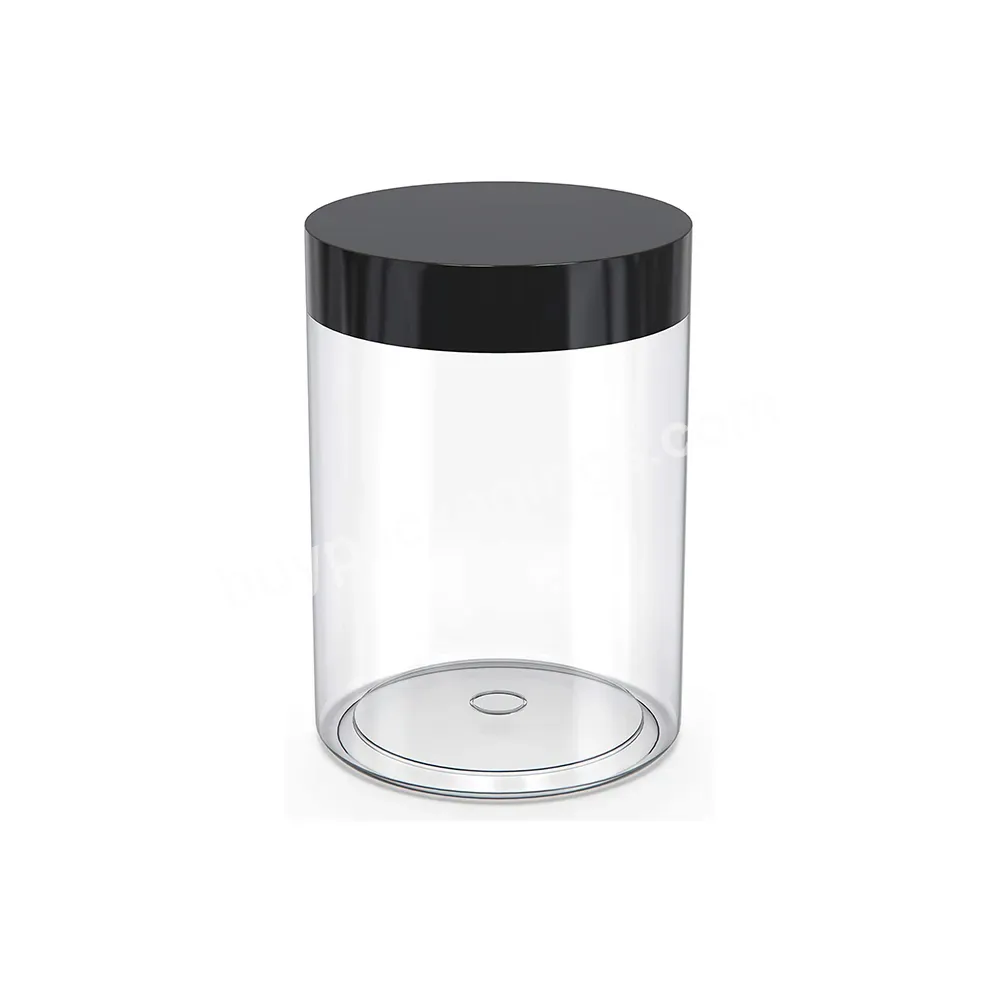 Empty Wide Mouth 68mm Plastic Food Nut Bean Containers Cans Cosmetic Skincare Pet Jar With Clear Screw Cap