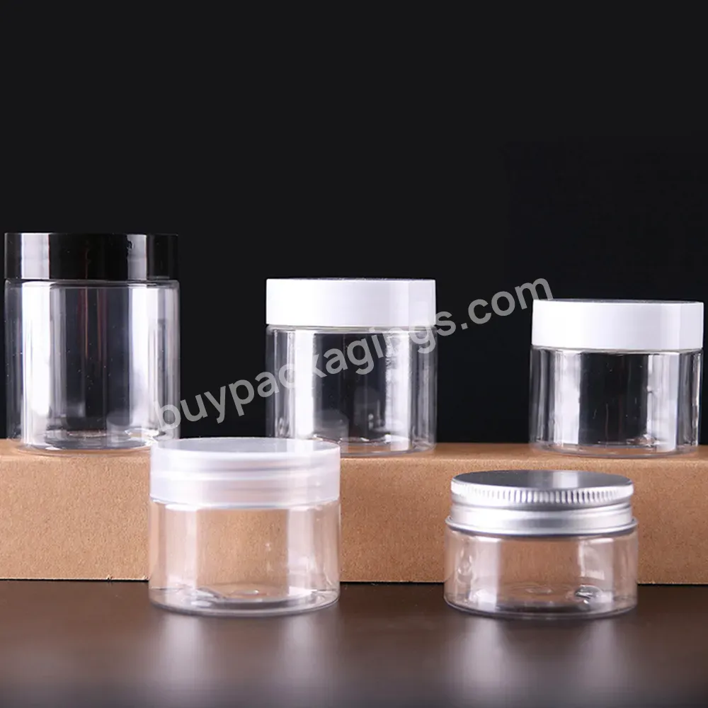 Empty Wide Mouth 68mm Plastic Food Nut Bean Containers Cans Cosmetic Skincare Pet Jar With Clear Screw Cap