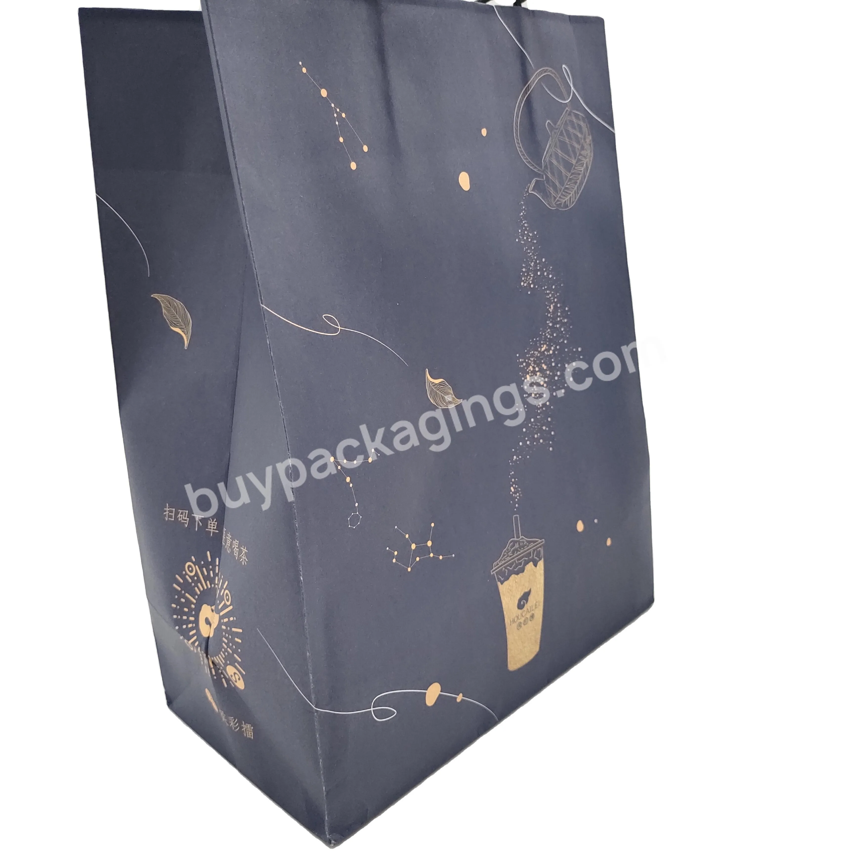 Environment Friendly Luxury Cosmetic Packaging Coated Art Laminated Paper Gift Bags For Nail Tools