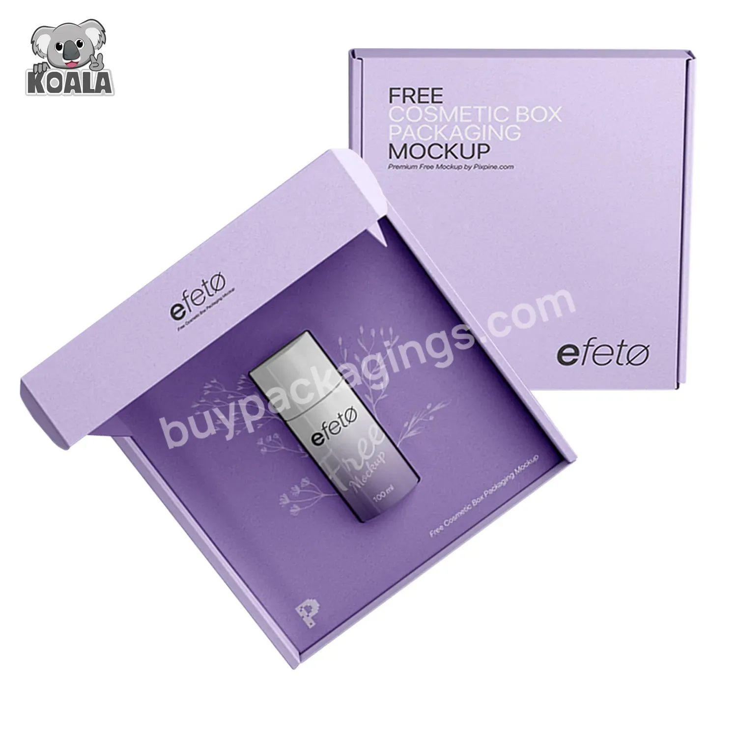 Environmental Certified 100% Recyclable Biodegradable Purple Perfume Cosmetics Skin Care Packaging Gift Boxes