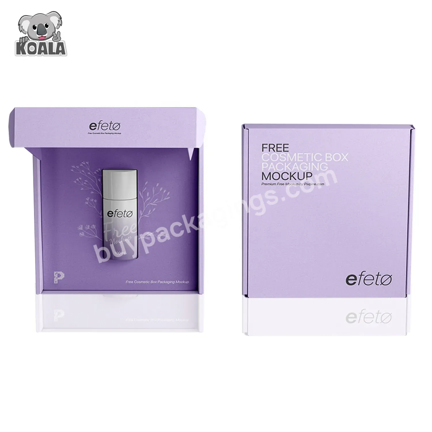 Environmental Certified 100% Recyclable Biodegradable Purple Perfume Cosmetics Skin Care Packaging Gift Boxes