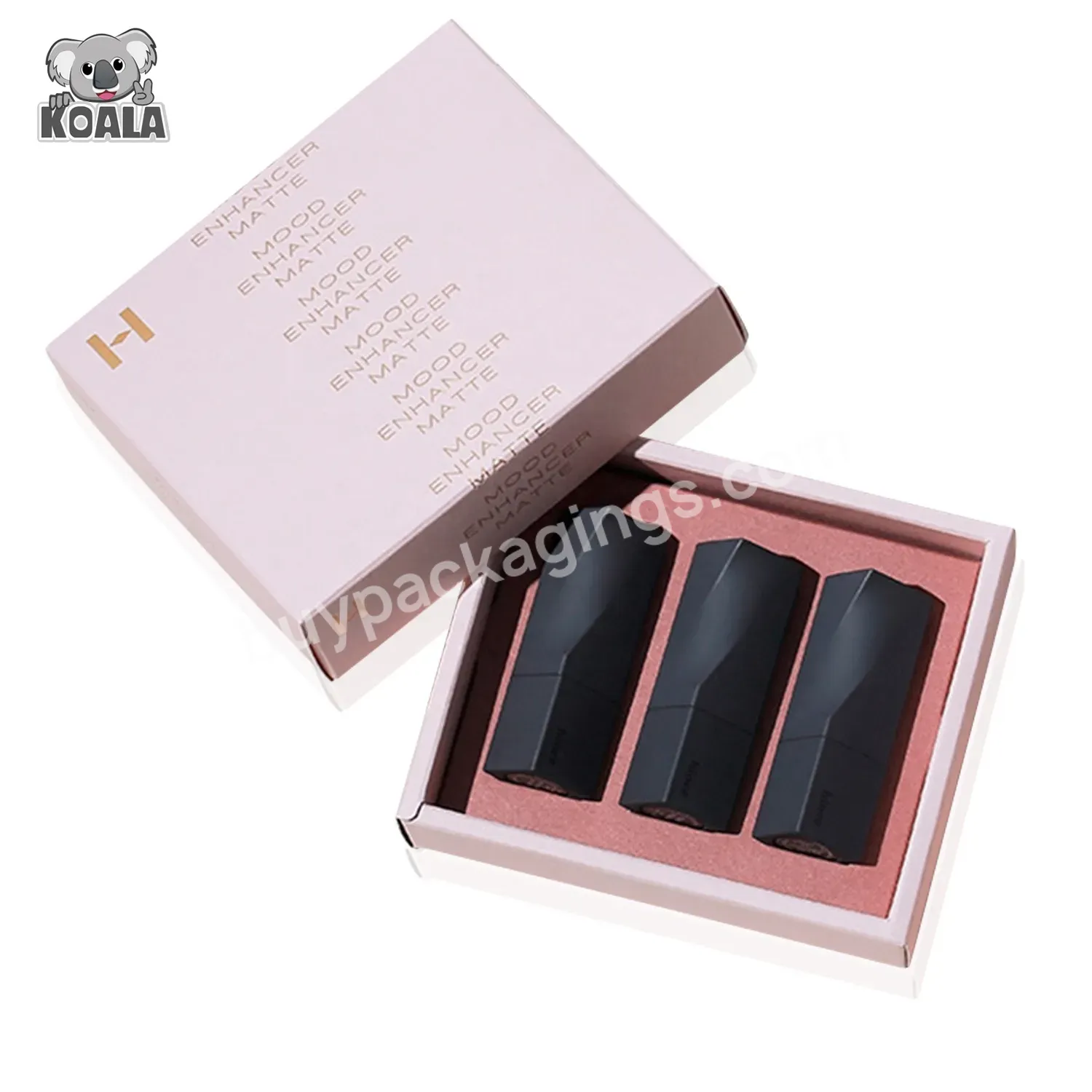 Environmental Certified 100% Recyclable Oem Wholesale Luxury Holographic Lip Pomade Lip Gloss Lipstick Set Packaging Box