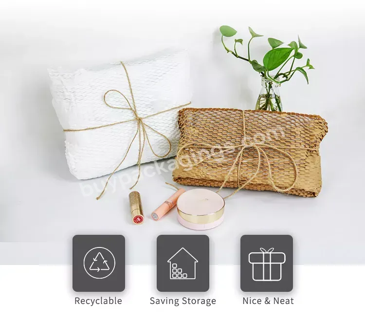 Environmental Friendly Biodegradable 3d Honeycomb Wrapping Paper Packaging Roll Honeycomb Paper Wrap