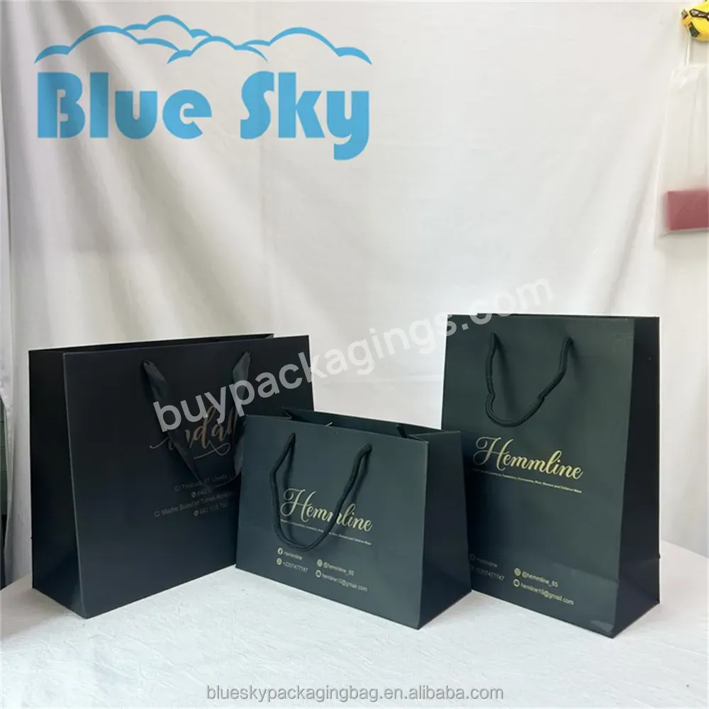 Environmental Protection Made In China Wholesale High-gloss Paper Bags Customized Customer Shopping Bags Reusable Logo Printing