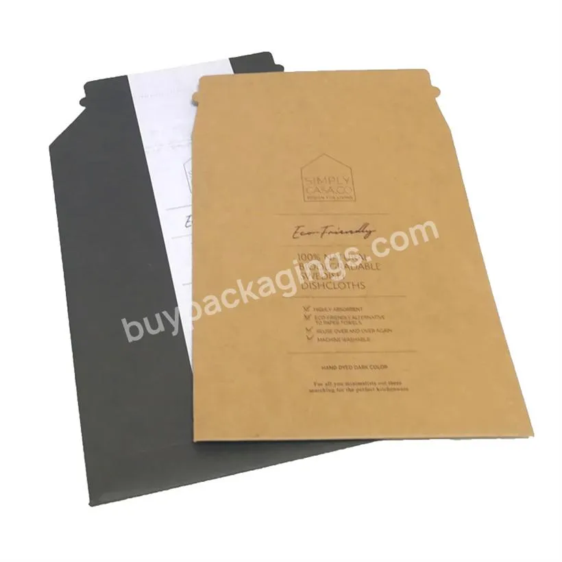 Environmentally friendly recyclable Rigid cardboard mailer hard envelopes kraft paper envelope