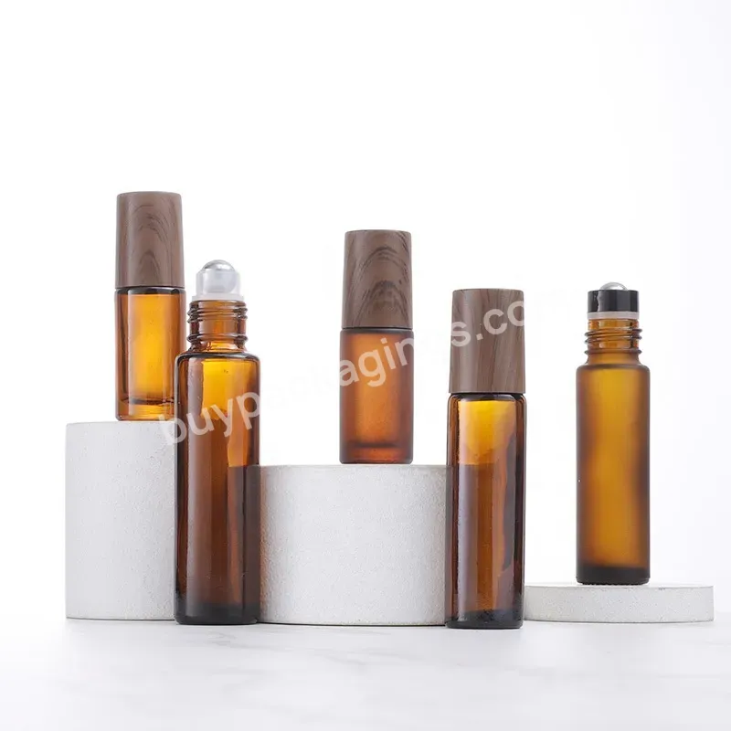 Essential Oil 5ml Custom Brown Roll On Glass Bottle 5ml 10ml 15ml Perfume Roller Bottle