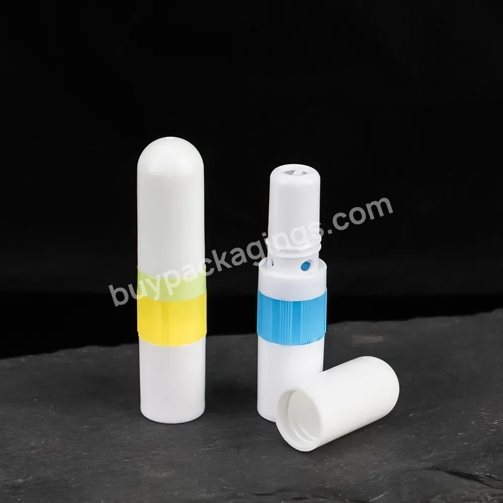 Essential Oil Aromatherapy 2 In 1 Blank Nasal Inhaler Tubes Empty Sticks With Cotton Wicks - Buy Colourful Essential Oil Blank Inhalers Tube Plastic Packaging,Empty Multi Function Nasal Inhaler Double Stick,Oil Empty Multi Color Nasal Inhaler Tubes.