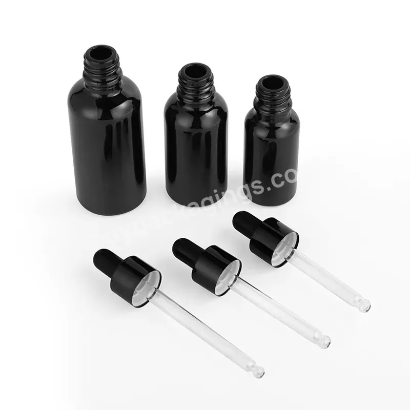 Essential Oil Bottle 5ml 10ml 15ml 20ml 30ml 50ml 100ml Frosted Black White Glass Bottle With Calibrated Glass Pipette