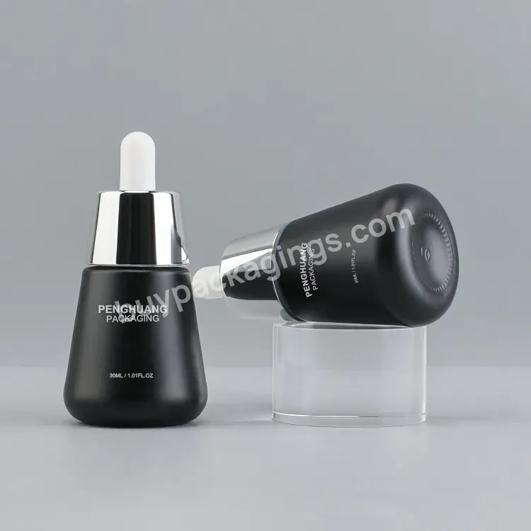 Essential Oil Dropper Bottle Black Glass Free Sample Dropper Bottle Perfume Cosmetic Liquid Containers With Glass Dropper - Buy Glass Dropper Bottle For Skin Care Hair,Hair Oil Bottles 30ml,Glass Serum Bottle.