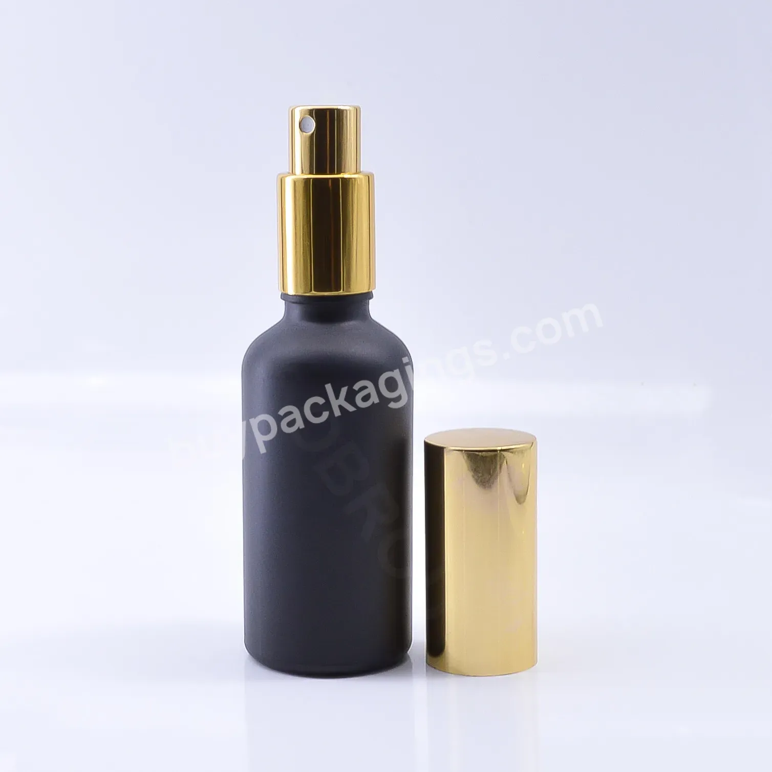 Essential Oil Packaging 5 10 15 20 30 50 100ml Matte Black Glass Spray Bottle Perfume Bottles With Spray Mist Cap