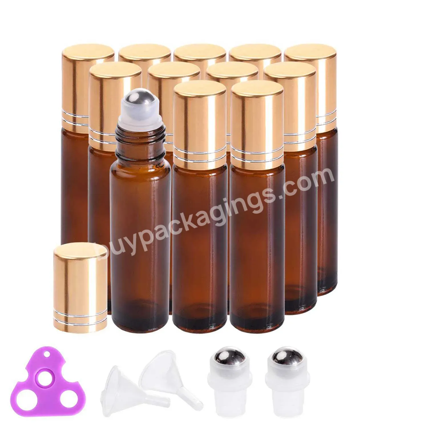 Essential Oil Perfume Roller Bottle Clear Amber Pink Purple Green 1ml 2ml 3ml 10ml Glass Roll On Bottle With Cap