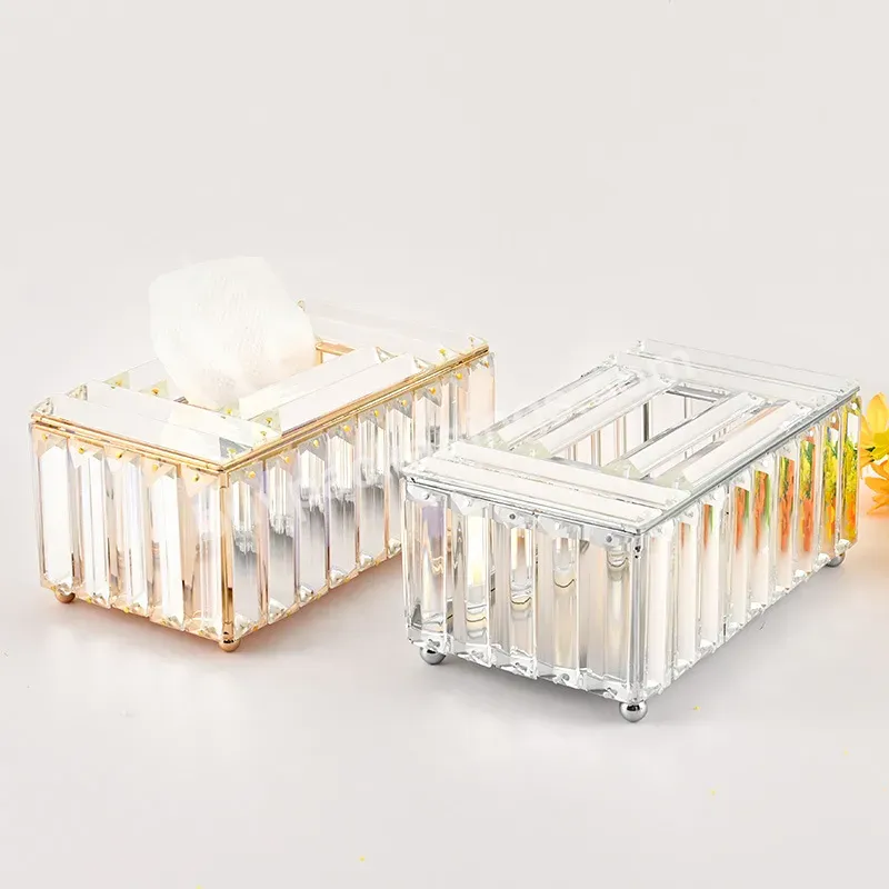 European Iron Tissue Box Decoration Ornament Crystal Tissue Box Hotel Restaurant Ornaments Desktop Napkin Tissue Box - Buy Crystal Tissue Box,Unfinished Wooden Tissue Box,Tissue Box Design.