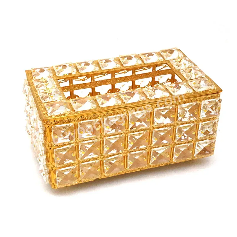 European Iron Tissue Box Decoration Ornament Crystal Tissue Box Hotel Restaurant Ornaments Desktop Napkin Tissue Box - Buy Crystal Tissue Box,Unfinished Wooden Tissue Box,Tissue Box Design.