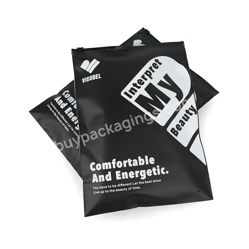 Eva Frosted Pp Garment For Clothing Custom Zip Lock Frosted Plastic Bag Logo Plastic Zipper Clothing Package Bag