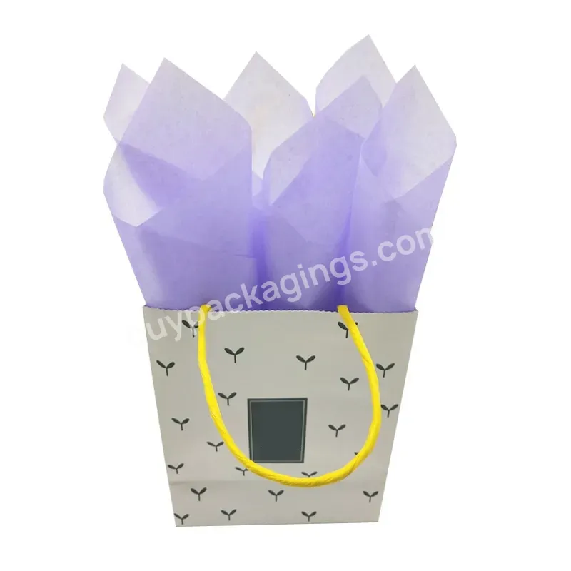 Excellent Custom Printed 17gsm Acid Free Wrapping Tissue Paper For Packaging Flower Bouquet