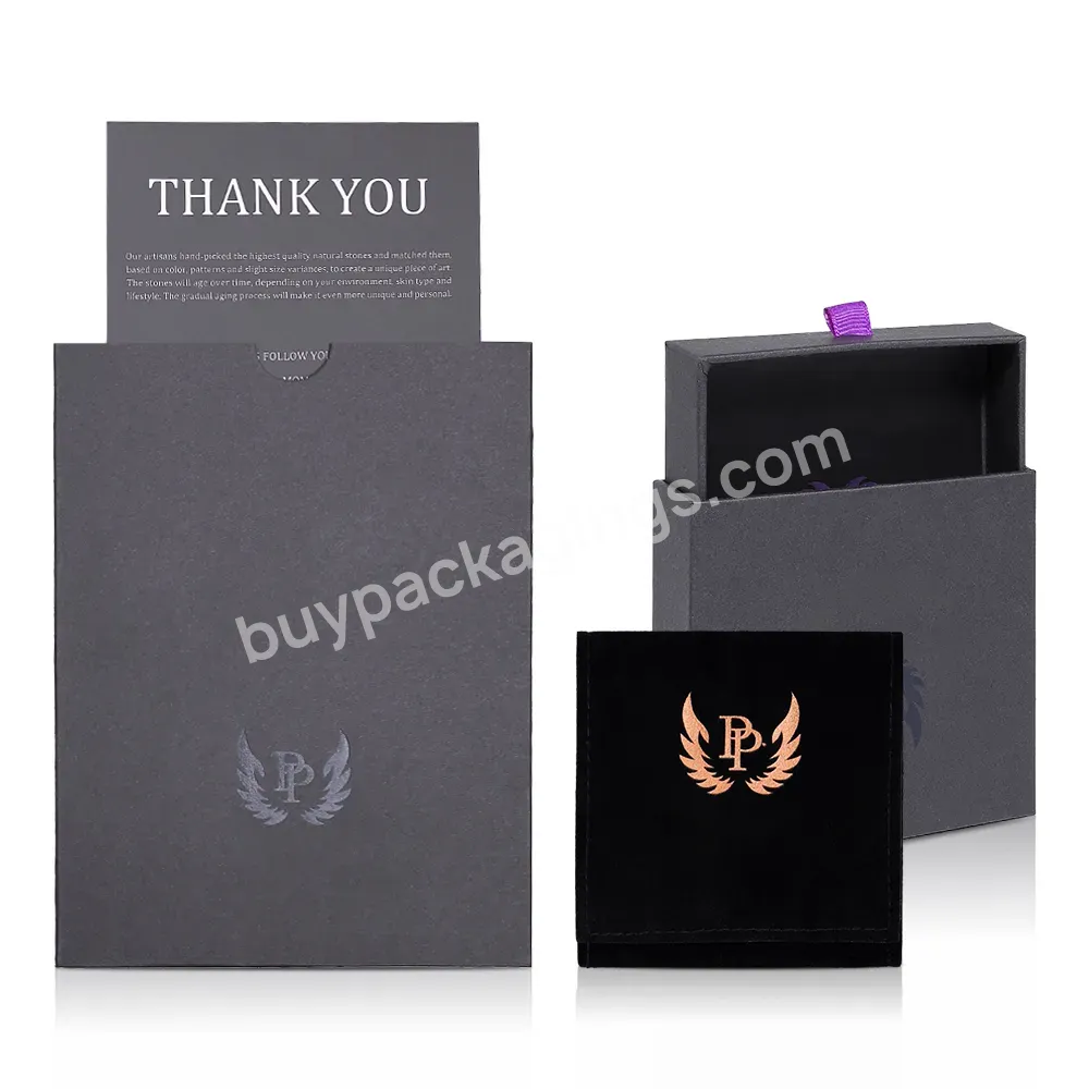 Exclusive Custom Logo Drawer Ribbon Handle Necklace Box For Earring Ring Stainless Steel Jewelry - Buy Necklace Box,Ribbon Handle Necklace Drawer Case,Jewelry Set Boxes.