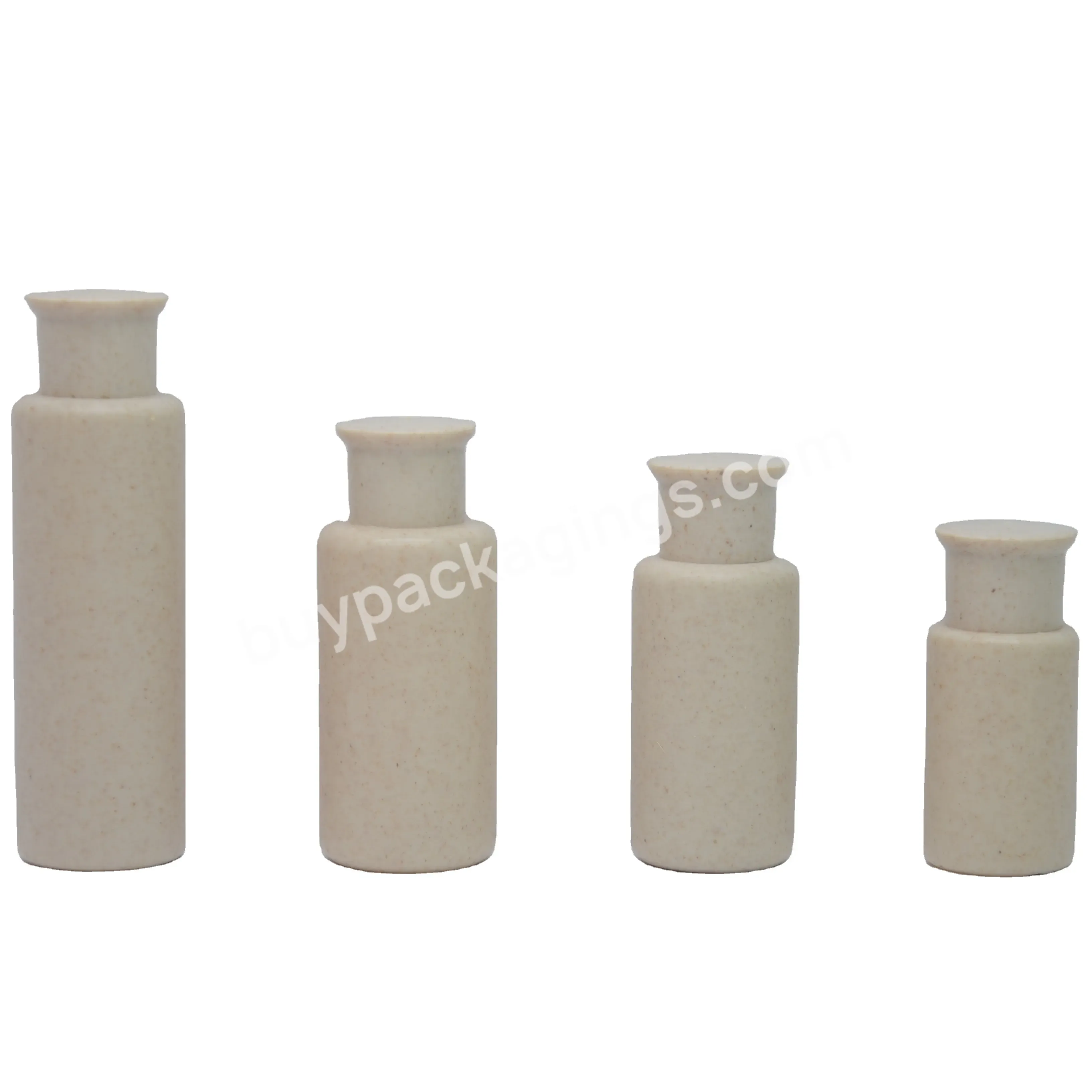 Exclusively Provided By The Hotel Bath Shampoo Empty Cosmetic Pump Bottle Packaging Wheat Straw Biodegradable Plastic Custom