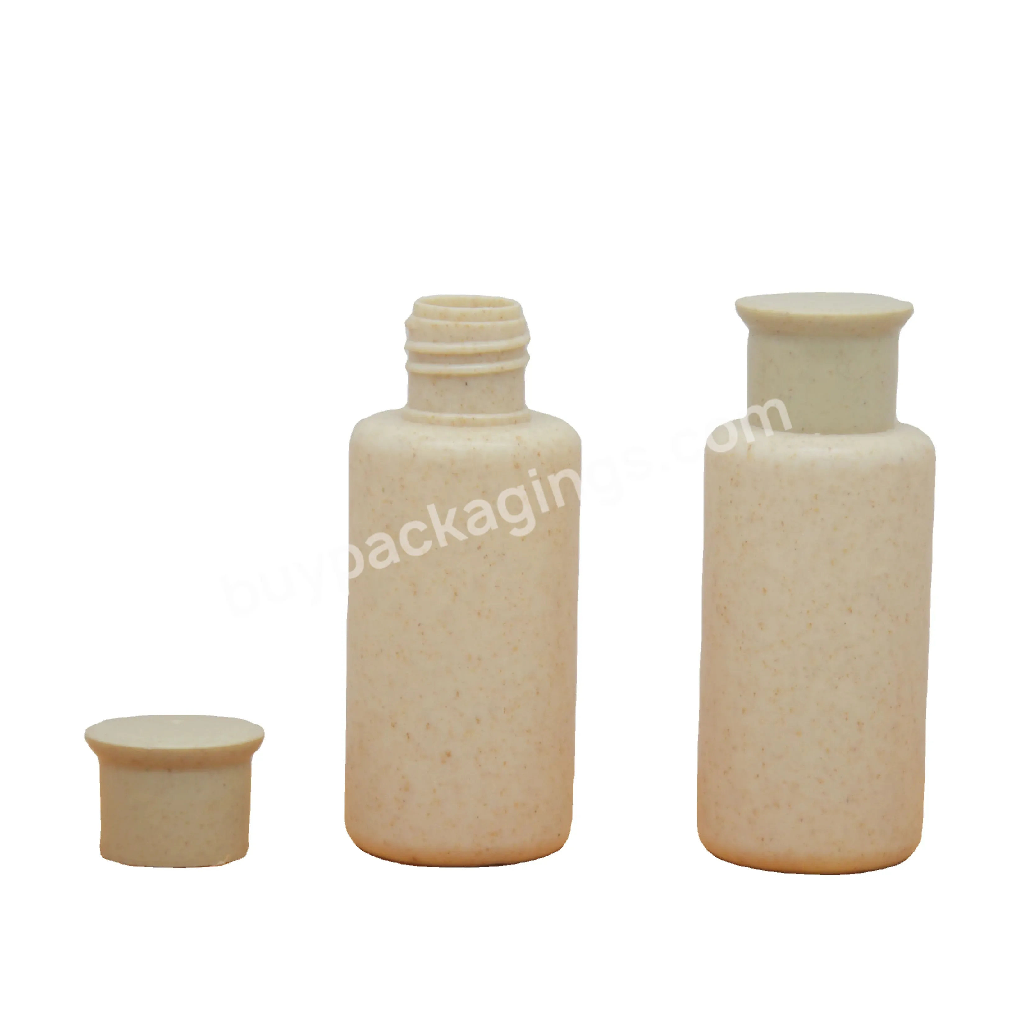 Exclusively Provided By The Hotel Cheap Wholesale Biodegradable Wheat Straw Beauty Cosmetics Travel Packaging Bottle