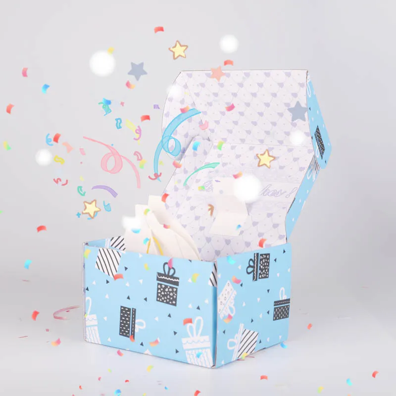 Explosion Surprise Box Gift Handmade Birthday Anniversary Wedding DIY Exploding Birthday Pop Up Gift Box With Confetti