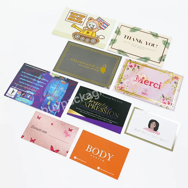 Exquisite Printing Business Cards Paper Thank You Craft Paper Cards For Jewelry /gift / Cosmetics Packaging