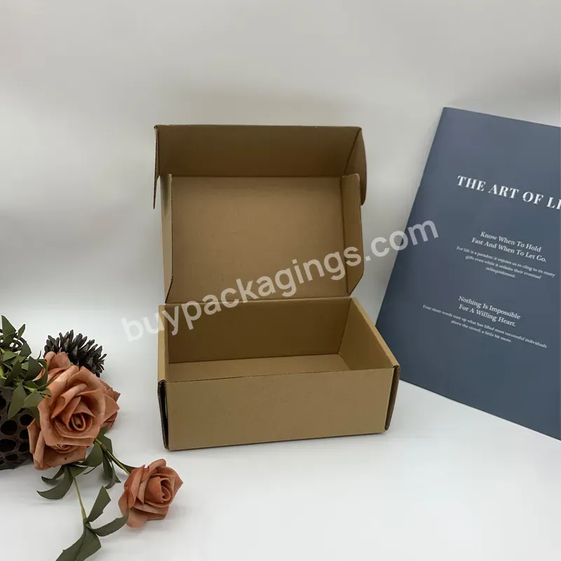 Extra Hard Express Shipping Wholesale Kraft Corrugated Paper Folding Book Shaped Packaging Box