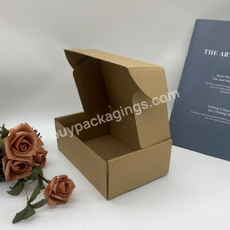 Extra Hard Express Shipping Wholesale Kraft Corrugated Paper Folding Book Shaped Packaging Box