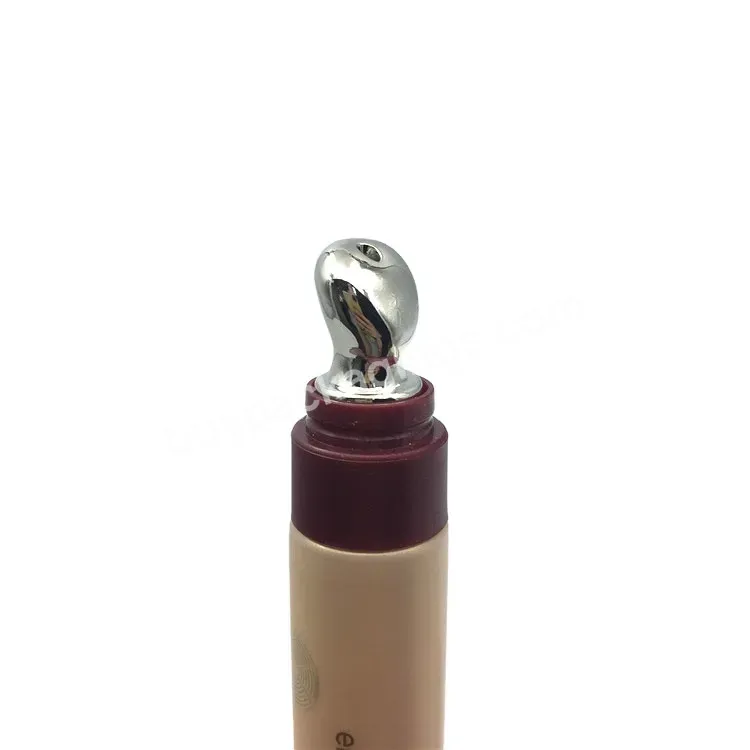 Eye Cream Cosmetic Tube 15ml D19 Pe Soft Tube With Massage Applicator Zinc Alloy Silver Lids Eye Cream Tube Packaging