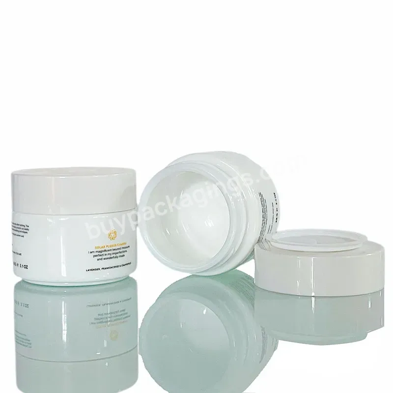 Face Cream Jars Glass Packaging Cosmetique Pot 15g 20g 30g 50g 60g 100g 120g Milky Opal White Glass Jar Cream With Printing