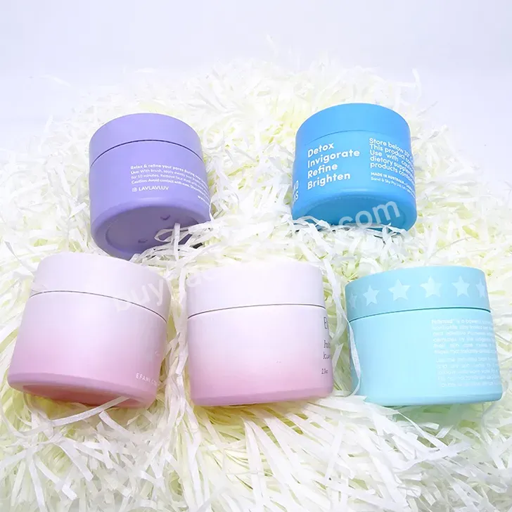 Facial Clay Cream Pots Skin Care Packaging Containers 100g Opal White Custom Pink Cosmetic Glass Jar