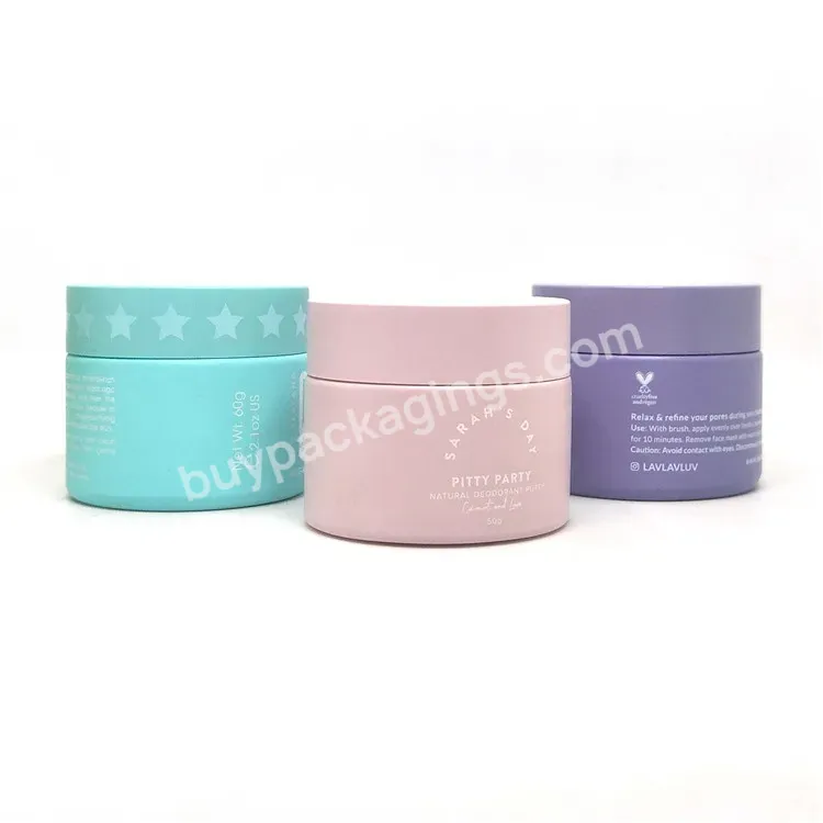 Facial Clay Cream Pots Skin Care Packaging Containers 100g Opal White Custom Pink Cosmetic Glass Jar