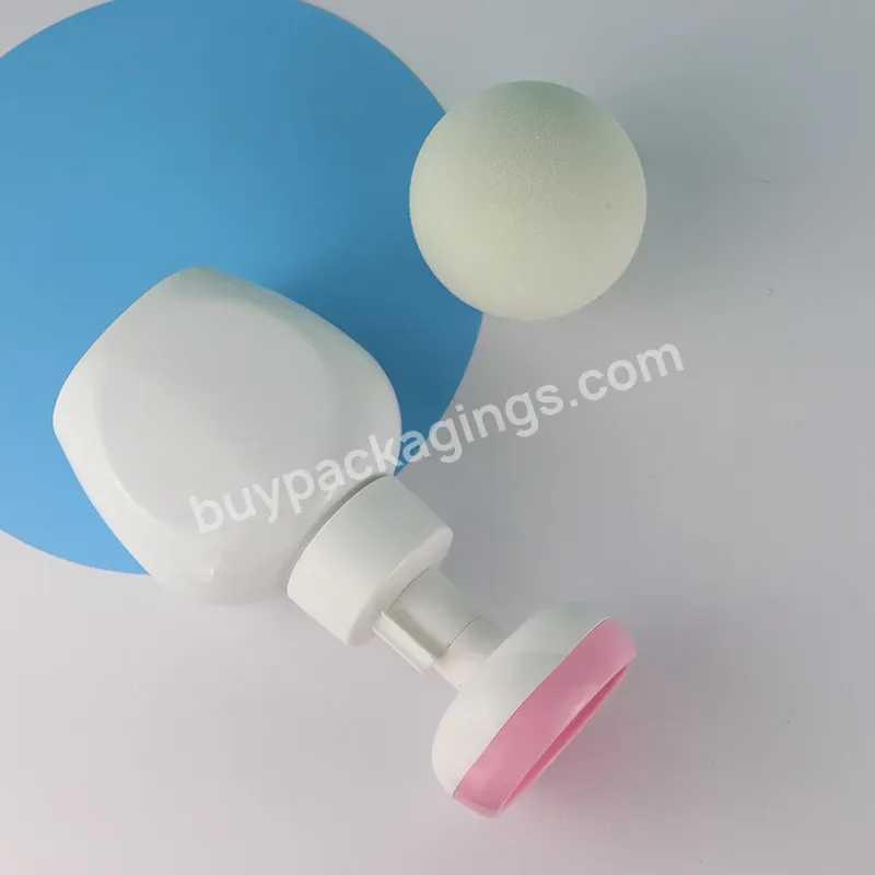 Facial Cleanser Packing White 50ml 100ml 150ml Pet Bottle Flower Foam Pump Bottle With Foaming Maker