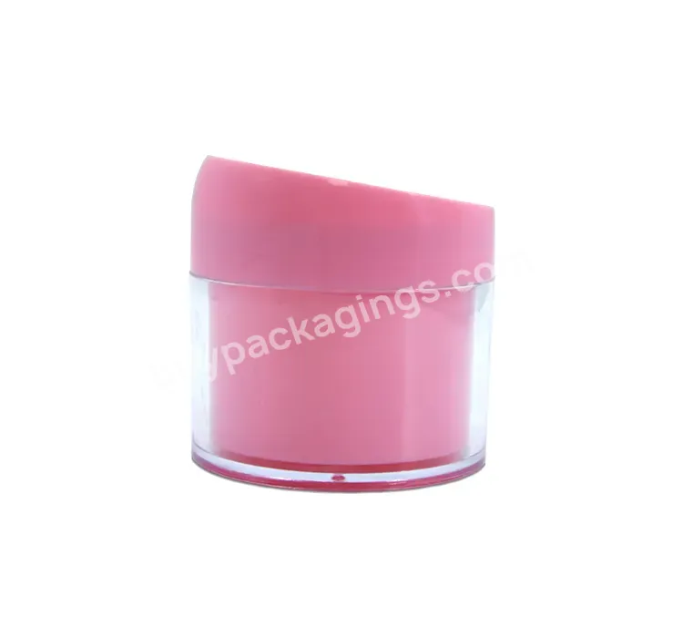 Facial Cream Containers Thick Wall Plastic Lip Scrub Jar 200g Plastic Jar Pink Cosmetic Jar With Lids