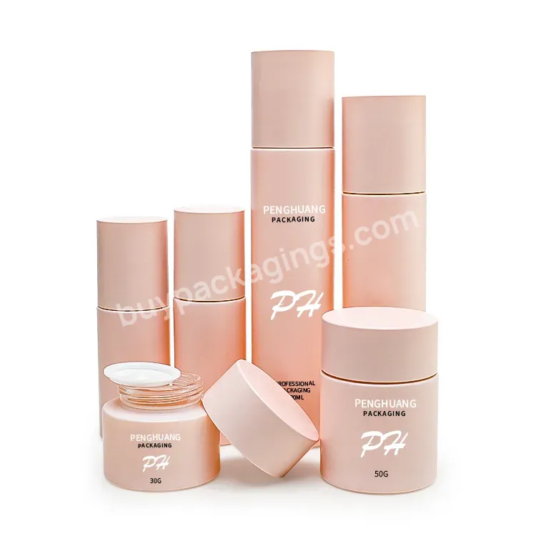 Facial Treatment White Essentiel Cosmetic Packaging 120ml Glass Lotion Pump Spray Skincare Softener Cosmetic Glass Bottle Set