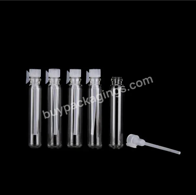 Factory 1ml 2ml 3ml Clear Mini Tester Sample Tube Glass Perfume Vials With Plastic Lid