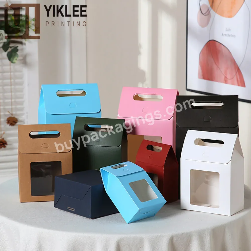 Factory 2023 Customized Logo Gift Bags Wholesale Kraft Paper Bag With Pvc Window Portable Sealing Gift Box Packing Paper Boxes - Buy Portable Sealing Gift Box Packing Paper Boxes,Kraft Paper Bag With Pvc Window,Customized Logo Gift Bags Wholesale.