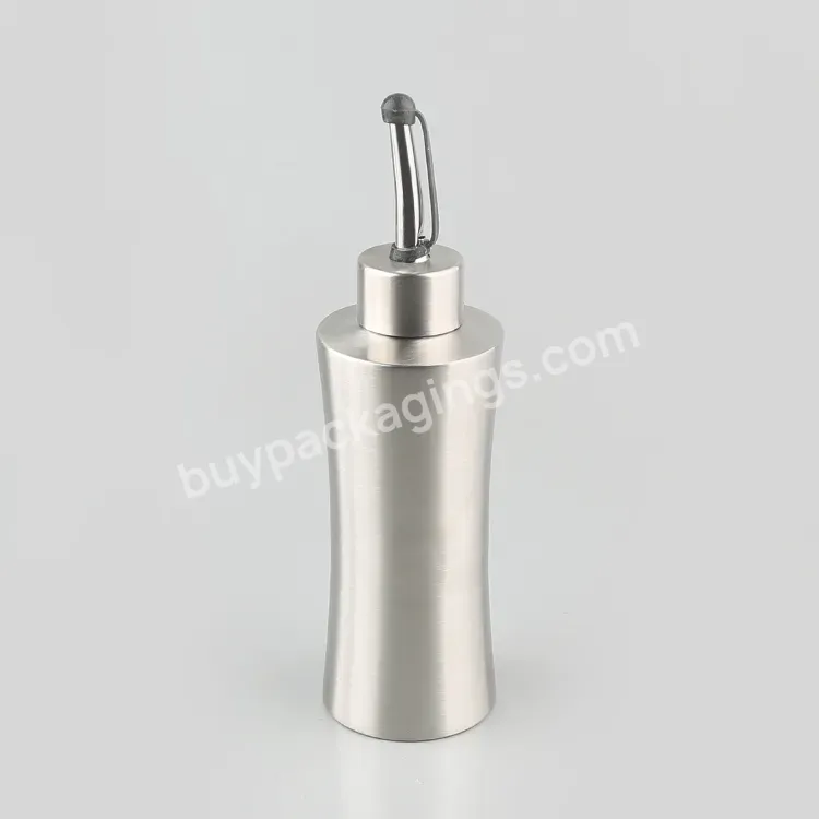 Factory 220ml/250ml/280ml/350ml Stainless Steel Oil Pot Vinegar Sauce Bottle Empty Packaging For Kitchen