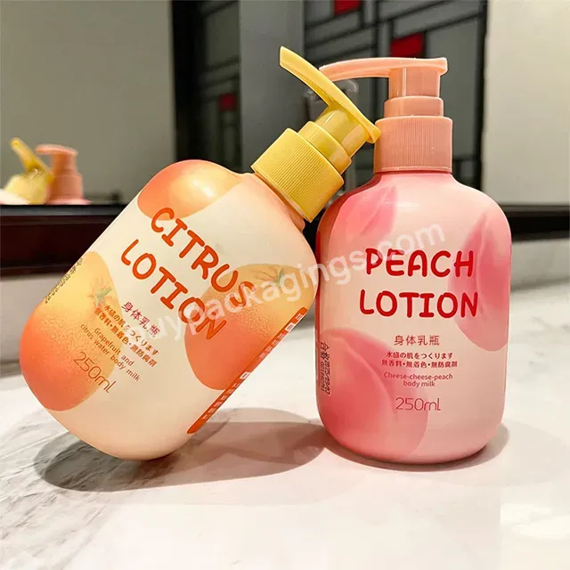 Factory 250ml Lotion Pump Shampoo Bottle Packaging For Body Wash Shampoo Conditioner With Labeling